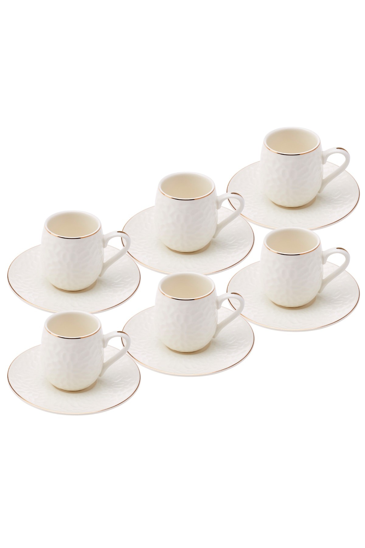 Bridal 6 Kişilik Kahve Fincanı Takımı Krem 90 Ml