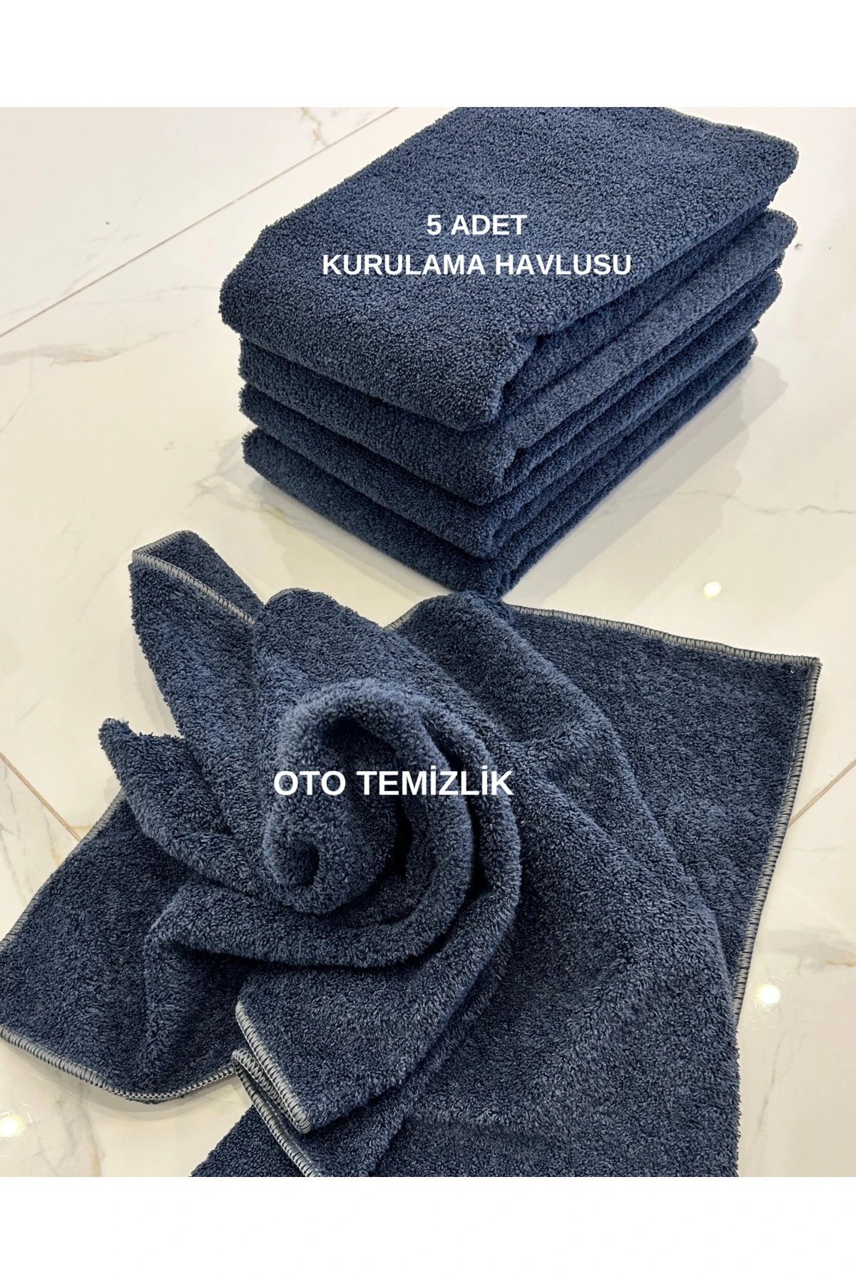 5 Adet Mikrofiber Araba Kurulama Bezi, Oto Kurulama Havlusu, Temizlik Havlu, 420 GSM, 70x50 CM