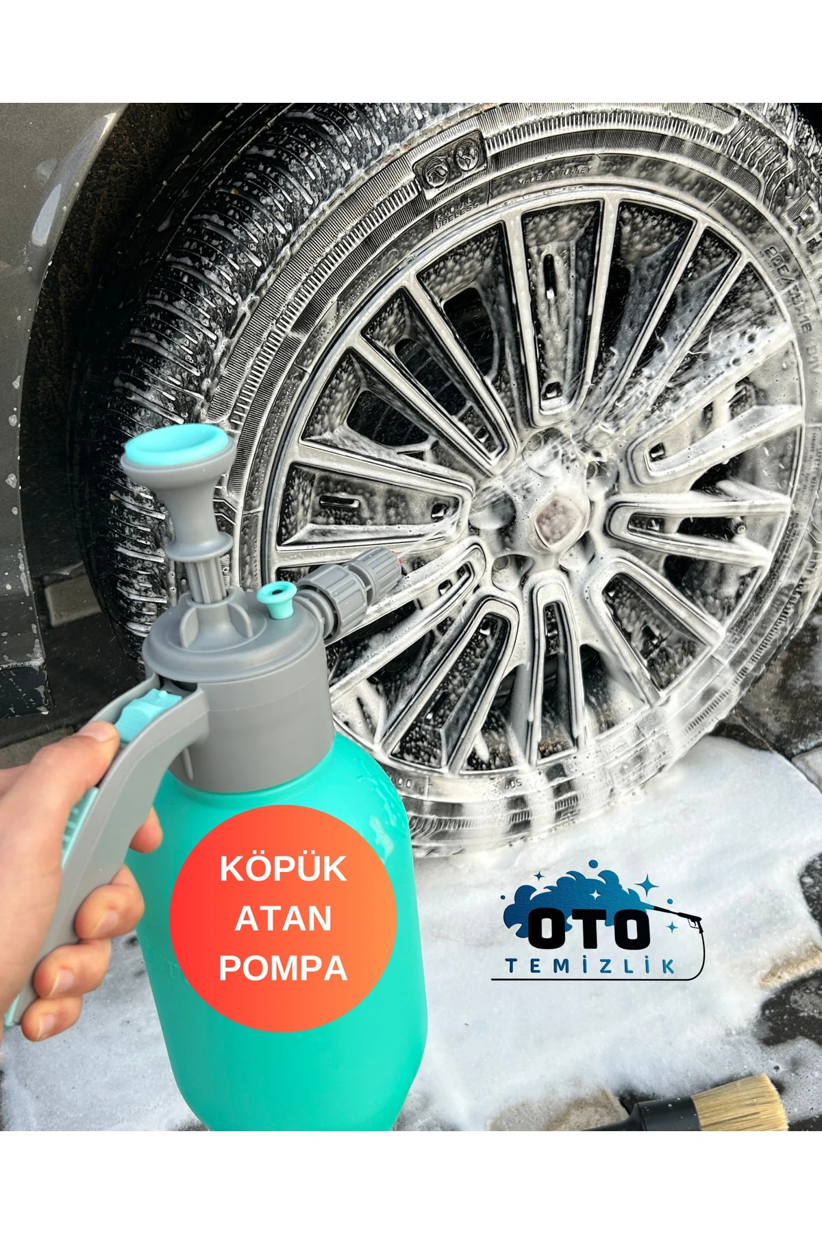 Köpük Atan Pompa – Araba Yıkama Köpük Pompası, Yüksek Basınçlı Ayarlanabilir Başlık,  2 Litre