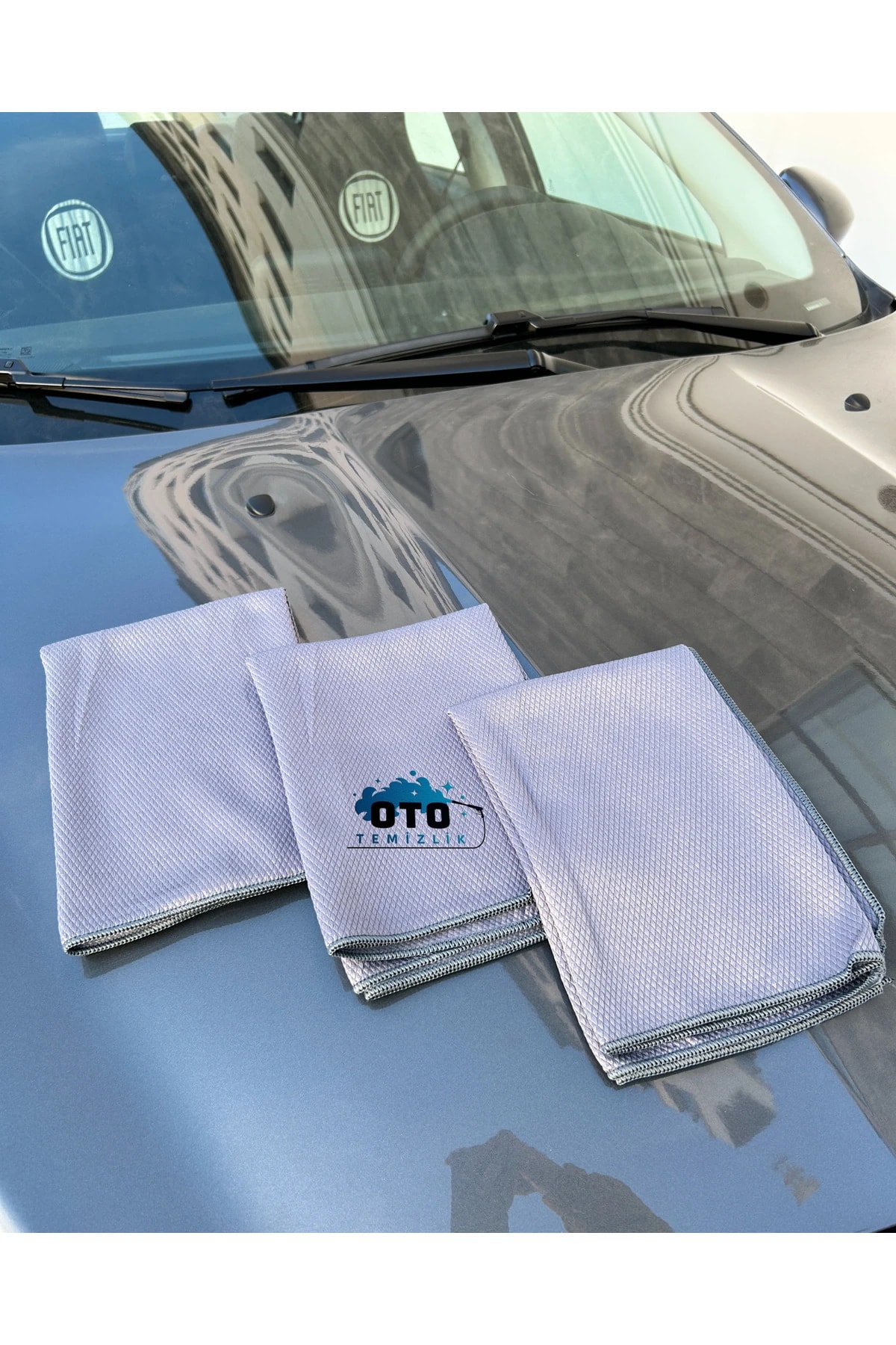 Mikrofiber Cam Bezi, Araba Cam Bezi, Oto Cam Bezi İz Bırakmaz Premium Sınıf – 3 ADET - 50x70 cm