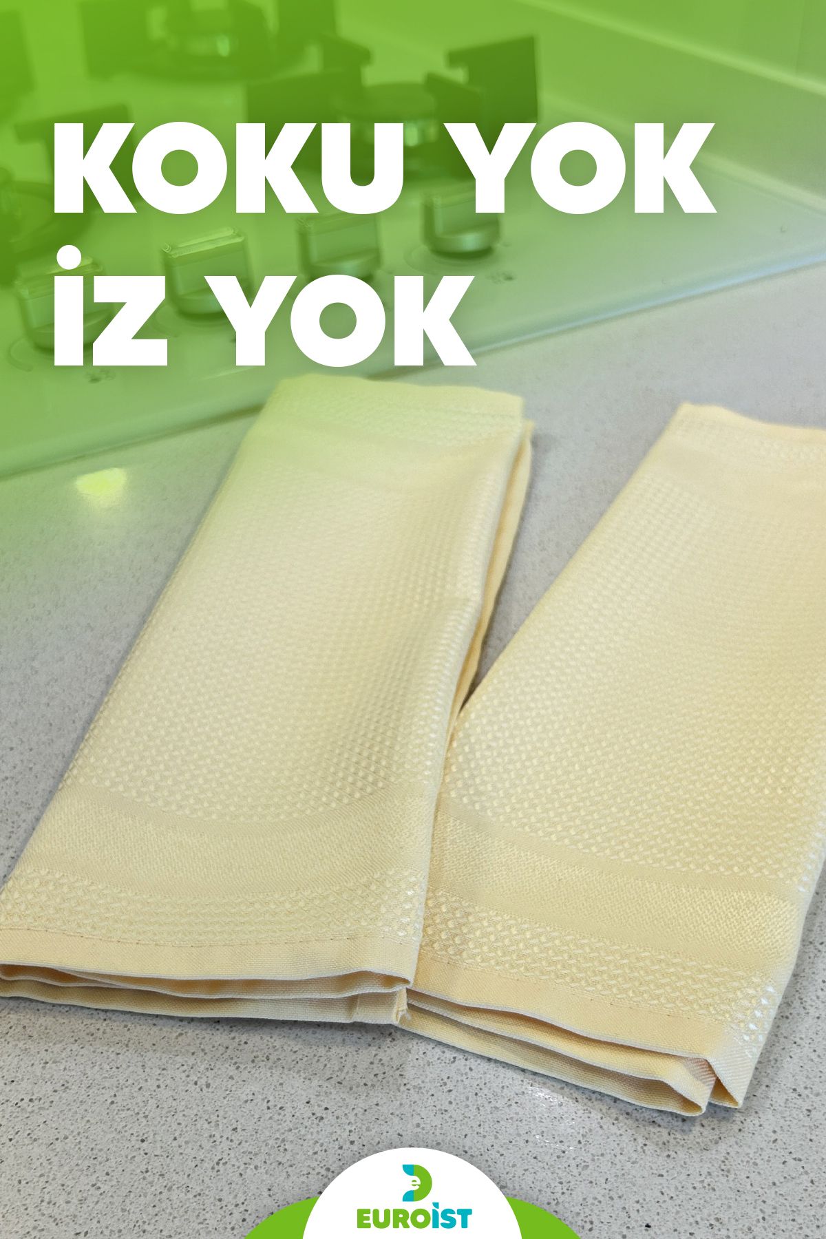 2 Adet Mikrofiber Temizlik Bezi - Cam, Ayna, Mutfak, Banyo, Araç Genel Temizlik Bezi 30x40 Cm Sarı