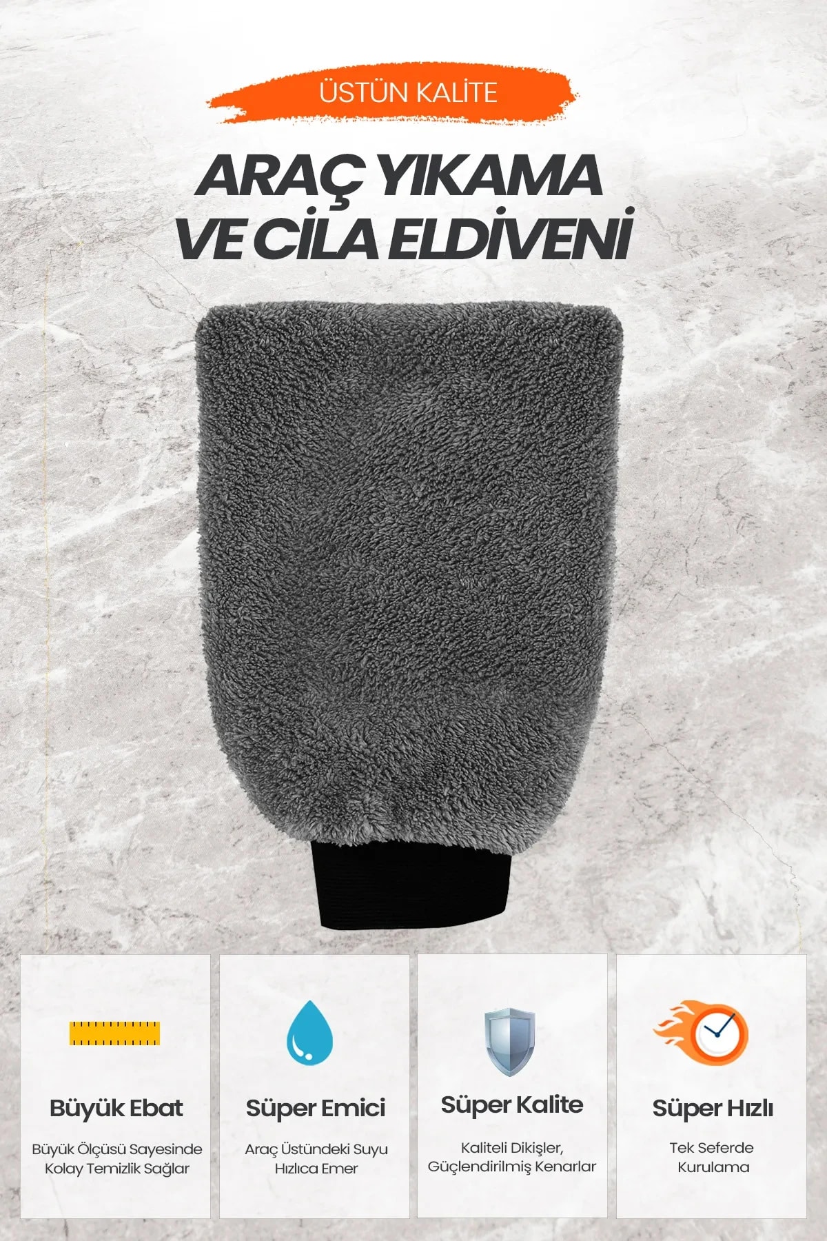 Yıkama Eldiveni, Araba Yıkama Eldiveni, Mikrofiber Araç Pasta Cila Eldiveni