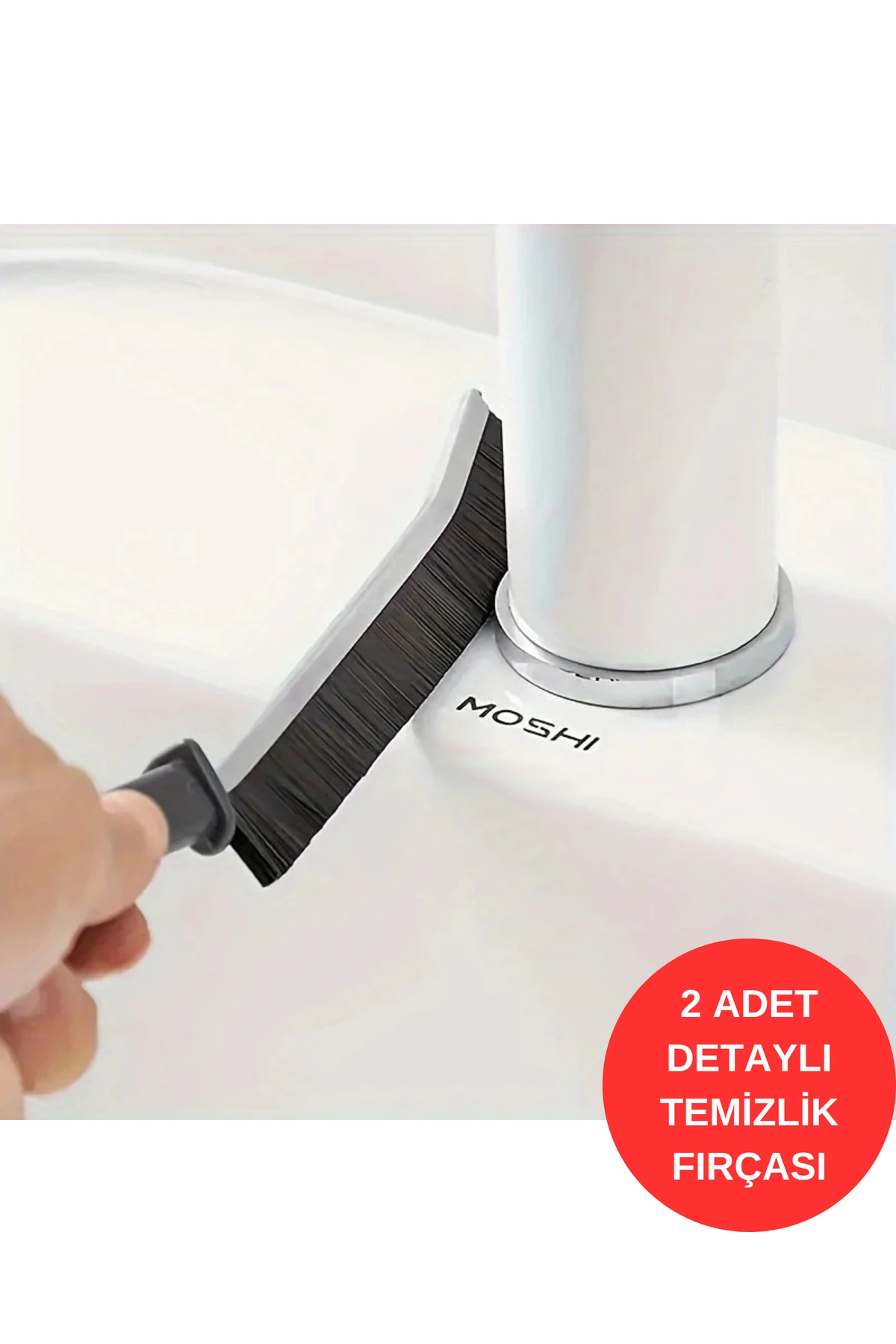 (2 ADET) Çok Amaçlı İnce Temizlik Fırçası - Derz, Fayans Arası, Lavabo ve Detay Temizlik Seti