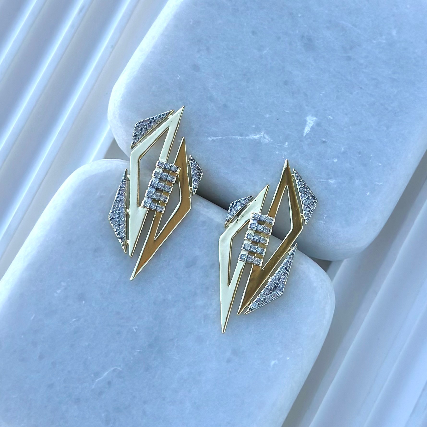 ALTIN KAPLAMA BAGUE KÜPE