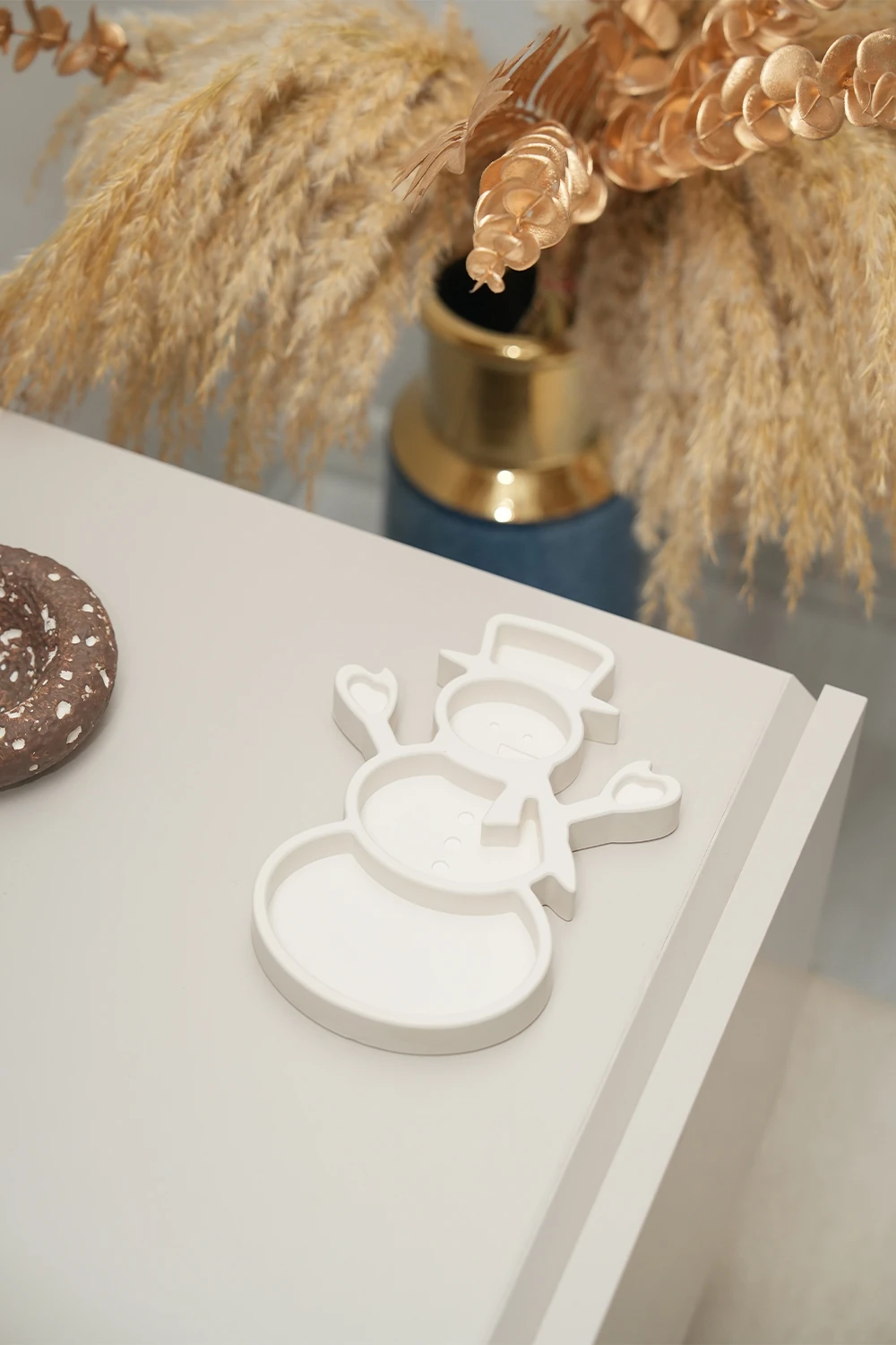 Kardan Adam Şeklinde Dekoratif Sunum Tabağı