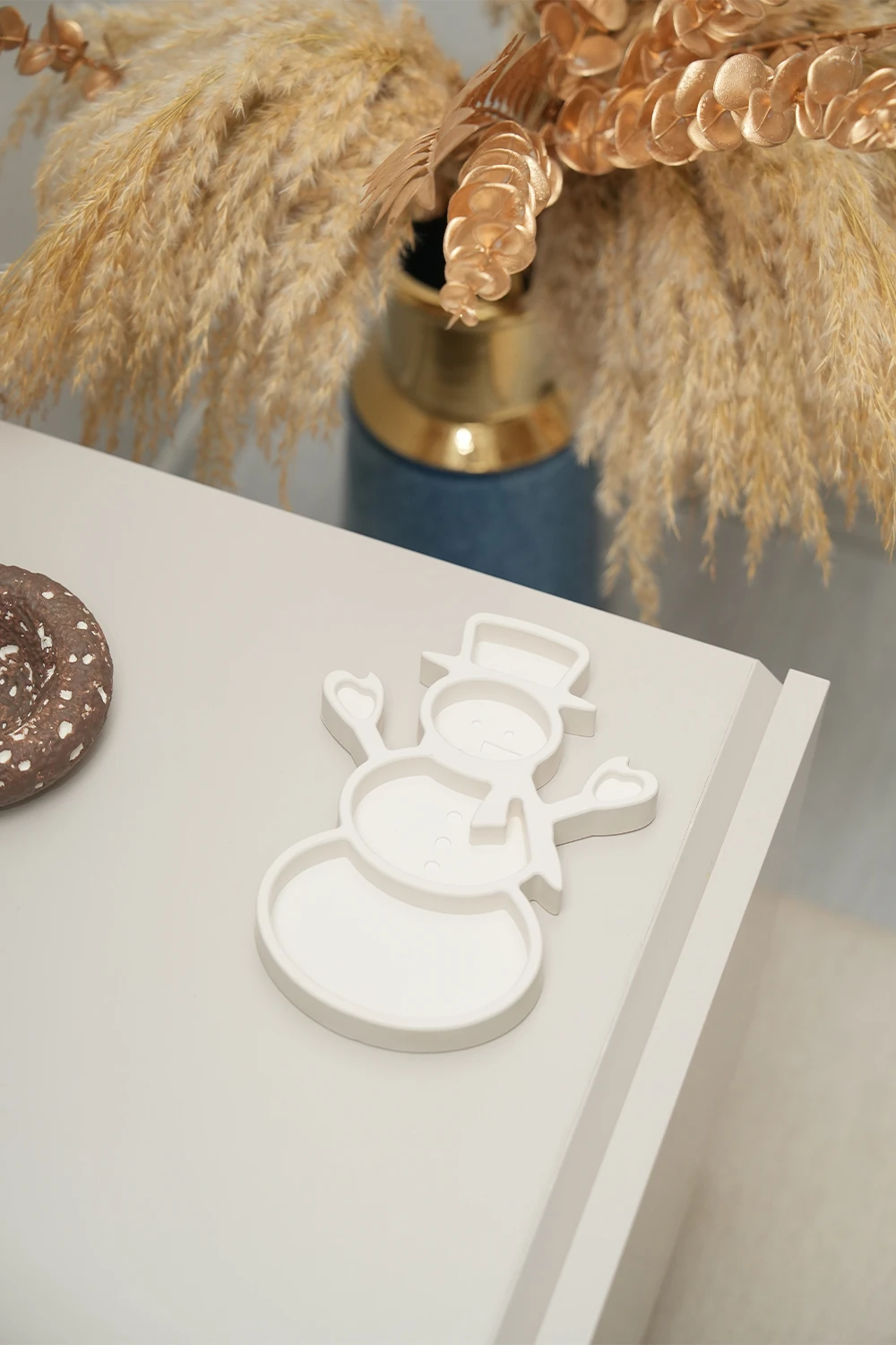 Kardan Adam Şeklinde Dekoratif Sunum Tabağı