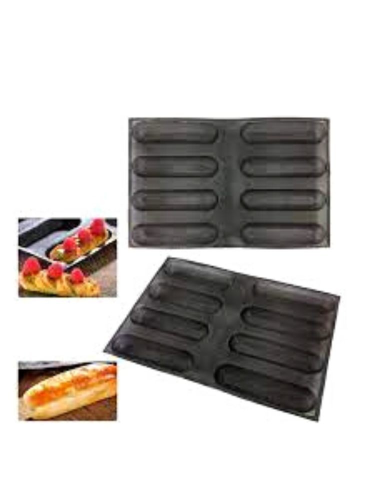 8 Lİ HAMBURGER EKMEĞİ SİLİKON KALIP 40x60 BS-501