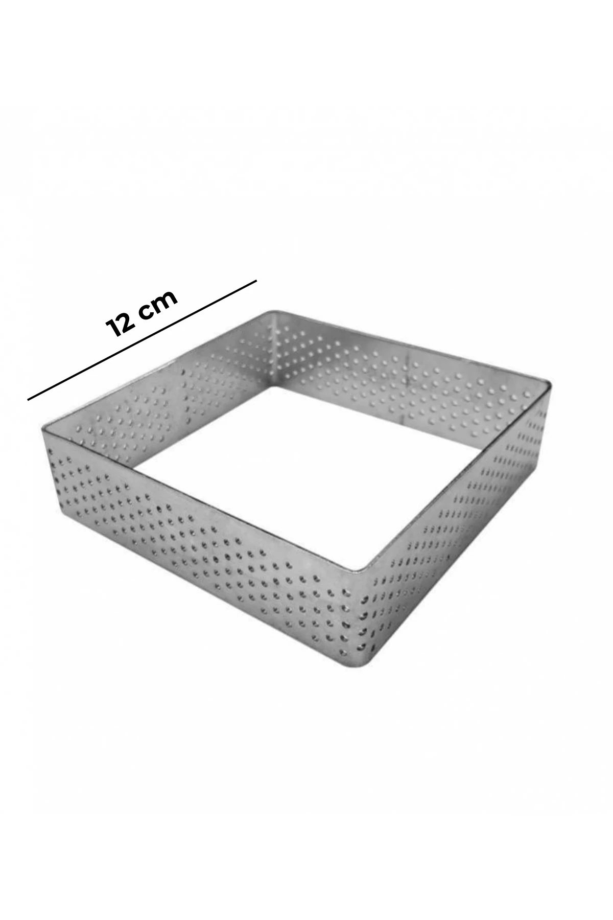 Delikli Kare Tart Halkası 12 Cm