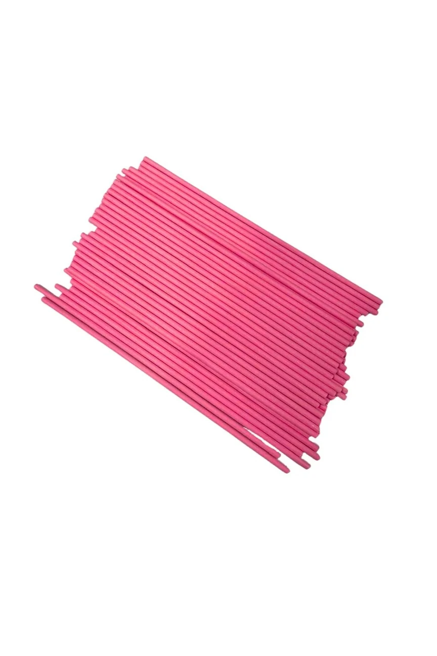 Kağıt Lolipop Çubuğu & Cakepops Çubuğu & Isıya Dayanıklı Kırmızı 15 CM