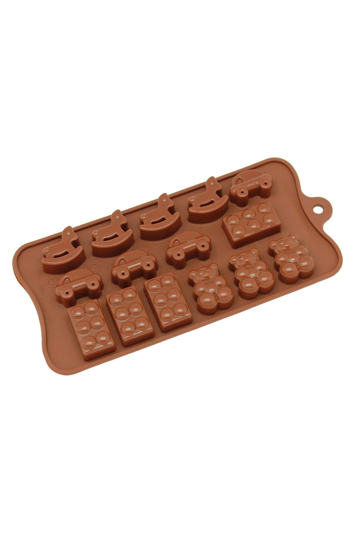 Silikon Çikolata Kalıbı Lego & Araba & Kızak Desenli