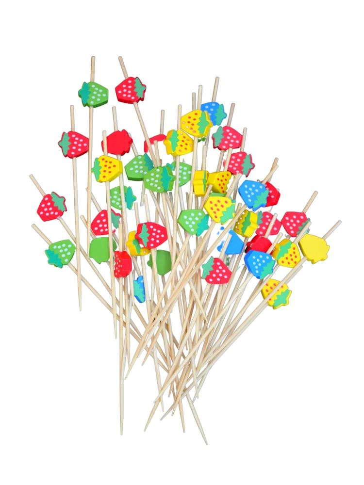 Bambu Kürdan Süs Çilek 50 li