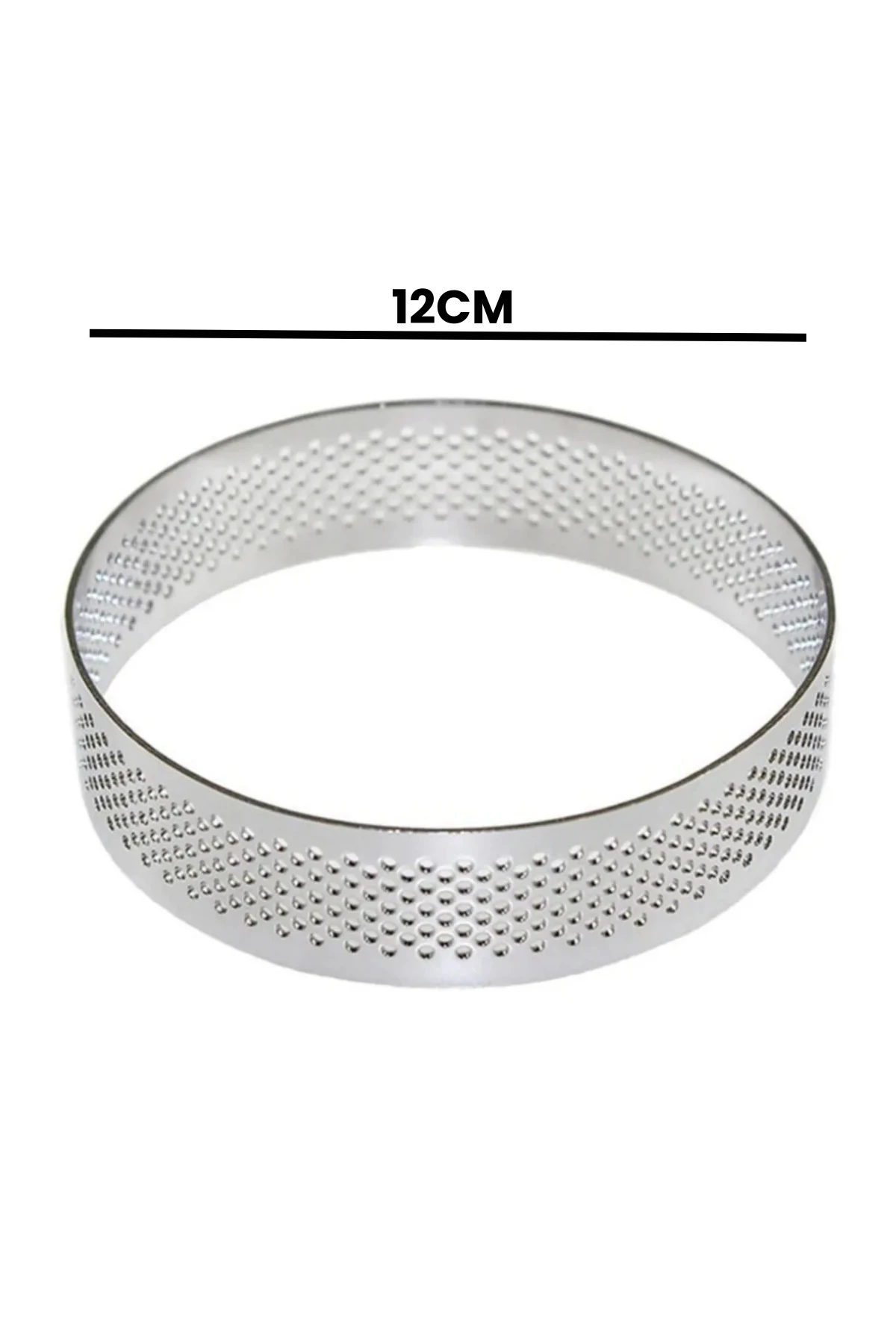Delikli Yuvarlak Tart Halkası 12 CM