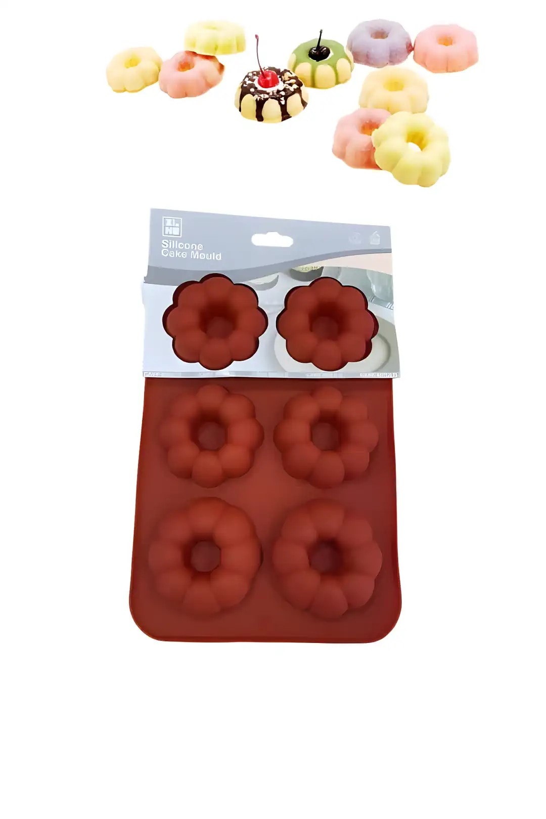 Silikon Adet Pasta Kalıbı Çiçek, Jöle Temalı