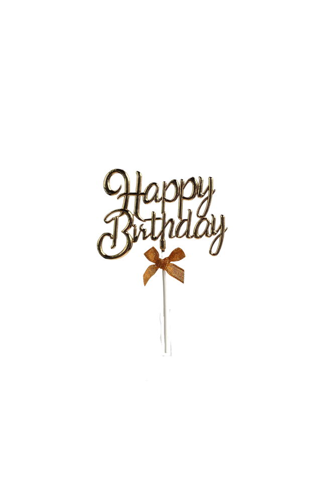 Happy Birthday Pasta Süsü & Topper Neon Rose Renk