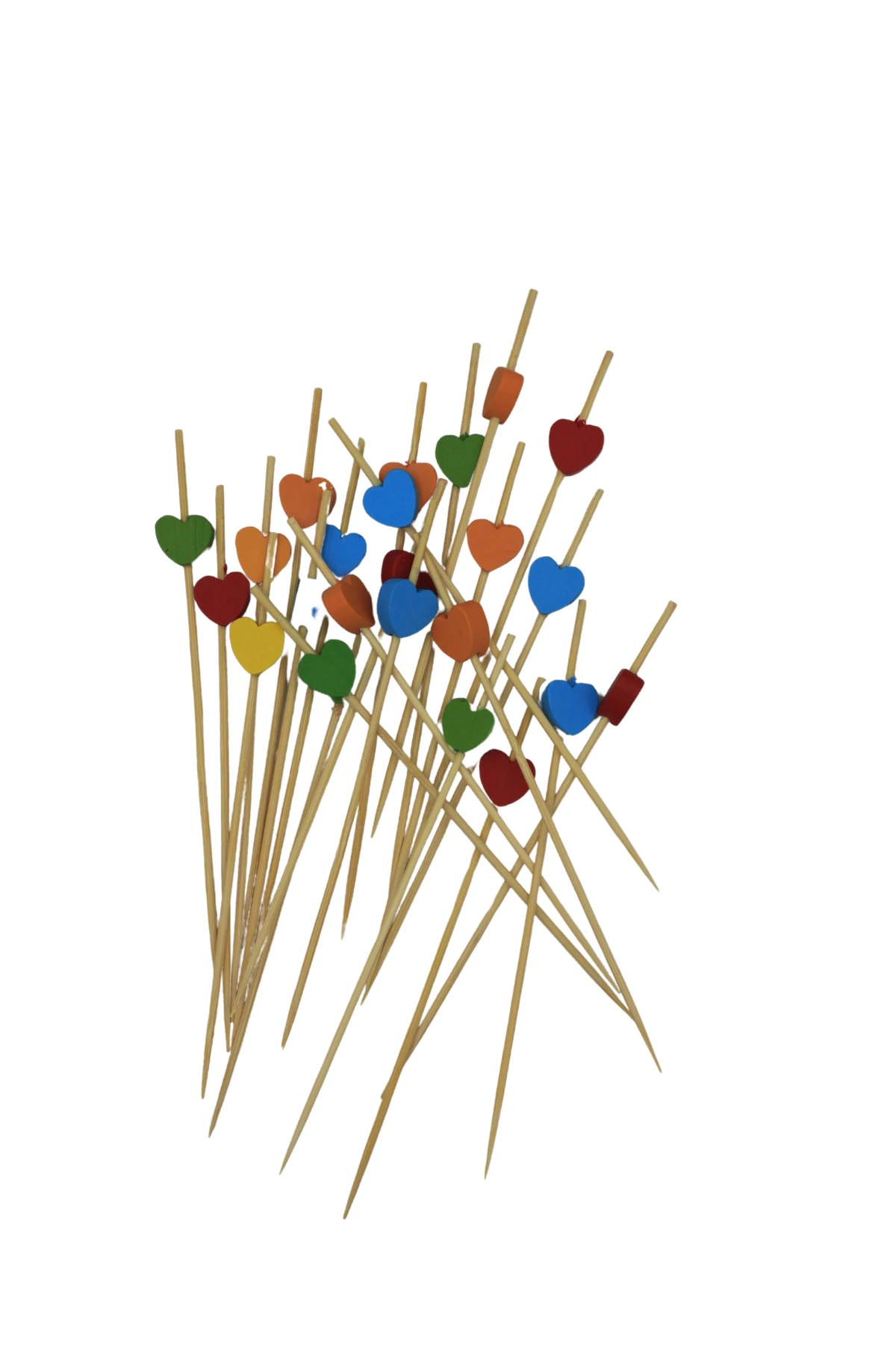 Dekoratif Kürdan Süs Renkli Kalp [20 Adet]