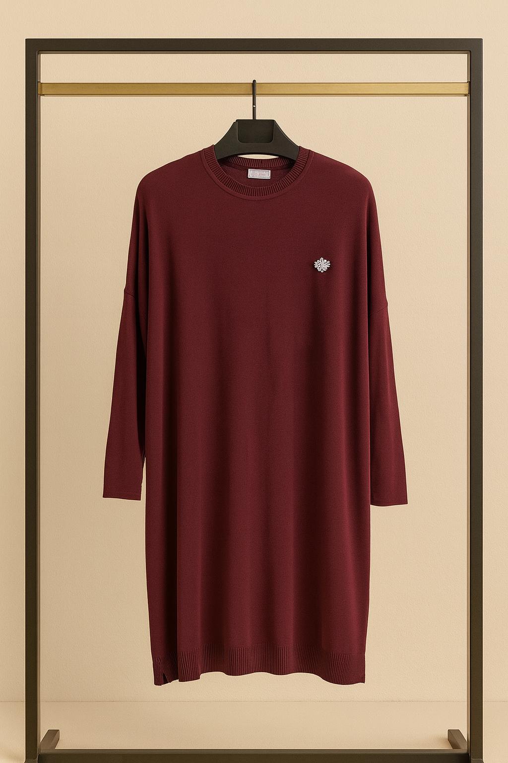 Kolları Simli Triko Tunik