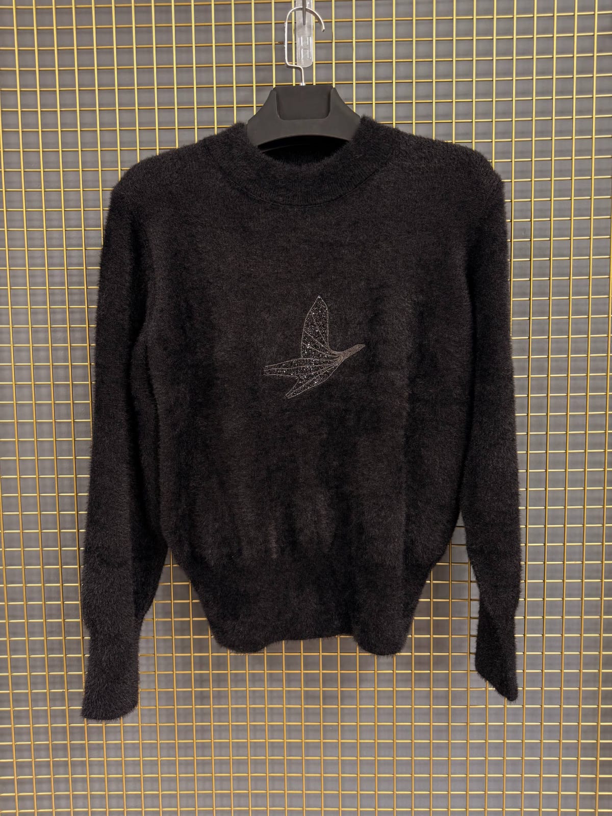 Kuş Logolu İşlemeli Triko Kazak