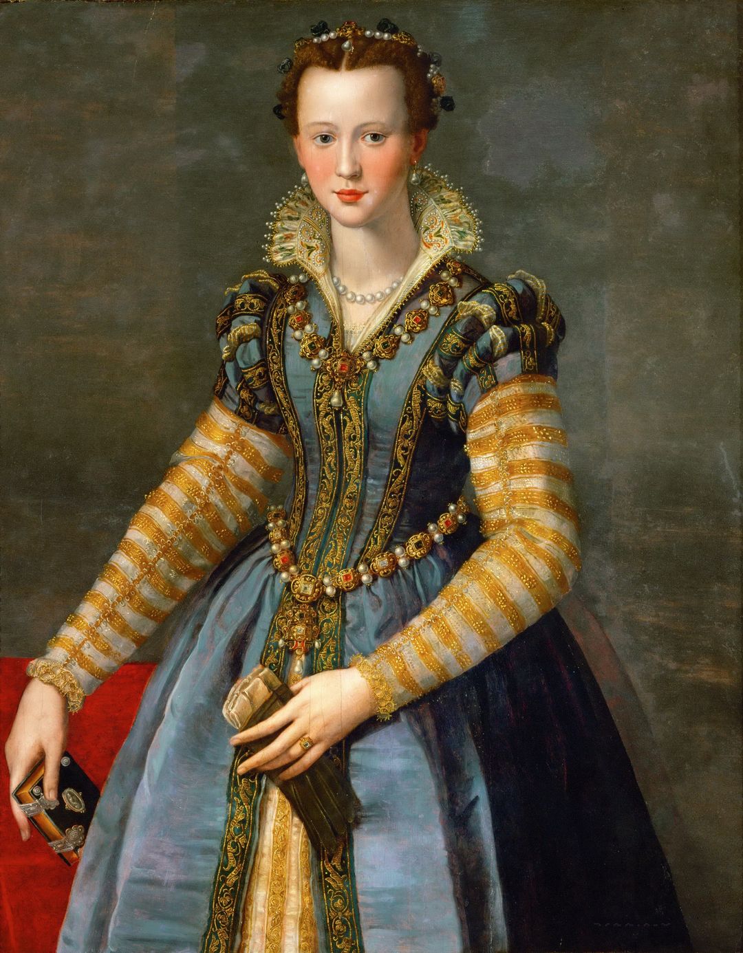Alessandro Allori (?), Medici Ailesinden Kadın. (Collection Thyssen-Bornemisza, Madrid.)