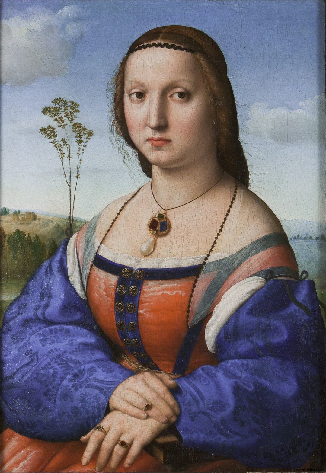 Raffaello, Maddalena Strozzi Doni. (Museo degli Argenti, Palazzo Pitti, Floransa)