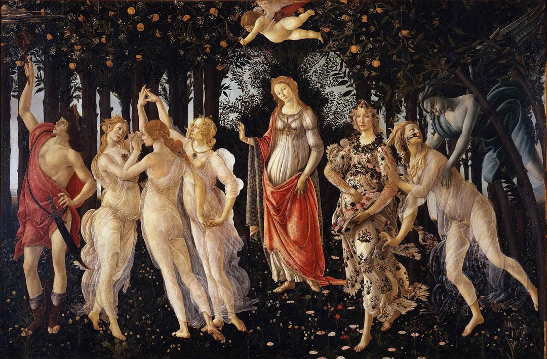 *Sandro Boticelli, İlkbahar 1477-78. Galleria degli Ujjizi, Floransa.