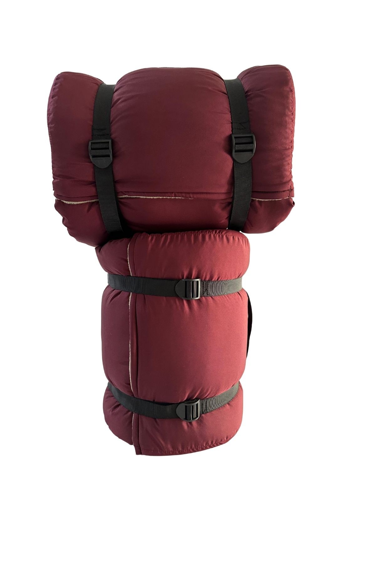 Bordo Çift Kişilik 2'li Birleşip Ayrılabilir Takım Uyku Tulumu (-25) Mikro Su Itici Kamp (2.15×1.50)