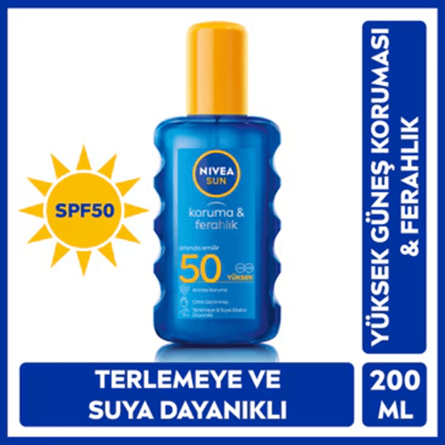 Nivea Sun Koruma & Ferahlık Güneş Spreyi Gkf 50 200ml-Güneş Kremi