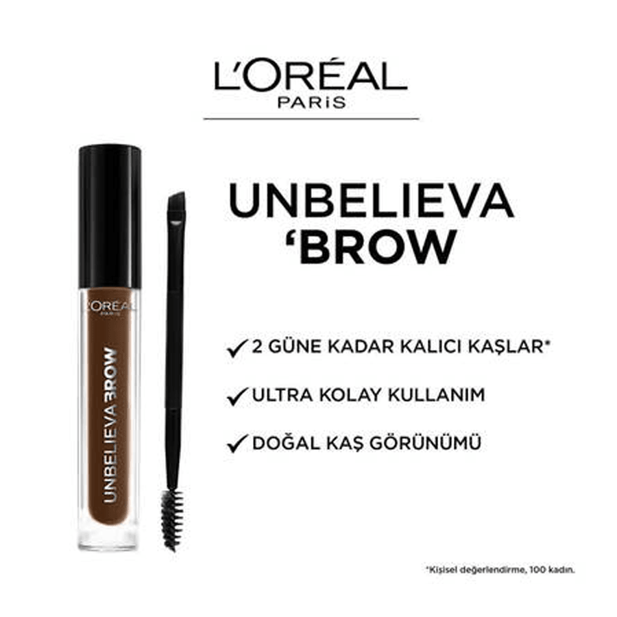 Loreal Paris Unbelieva Brow Kaş Jeli 3,4 ml-105 Brunette