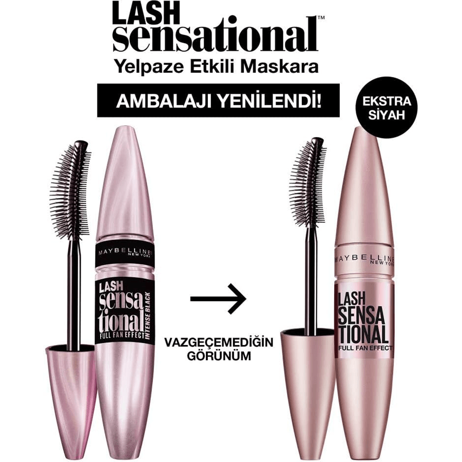 Maybelline New York Hacim Etkili Siyah Maskara 9.5ml-Intense Black