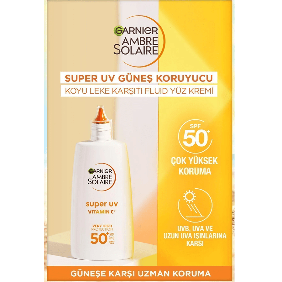 Garnier Ambre Solaire Super UV Vitamin C SPF 50+ 40ml-Leke Karşıtı Güneş Koruyucu