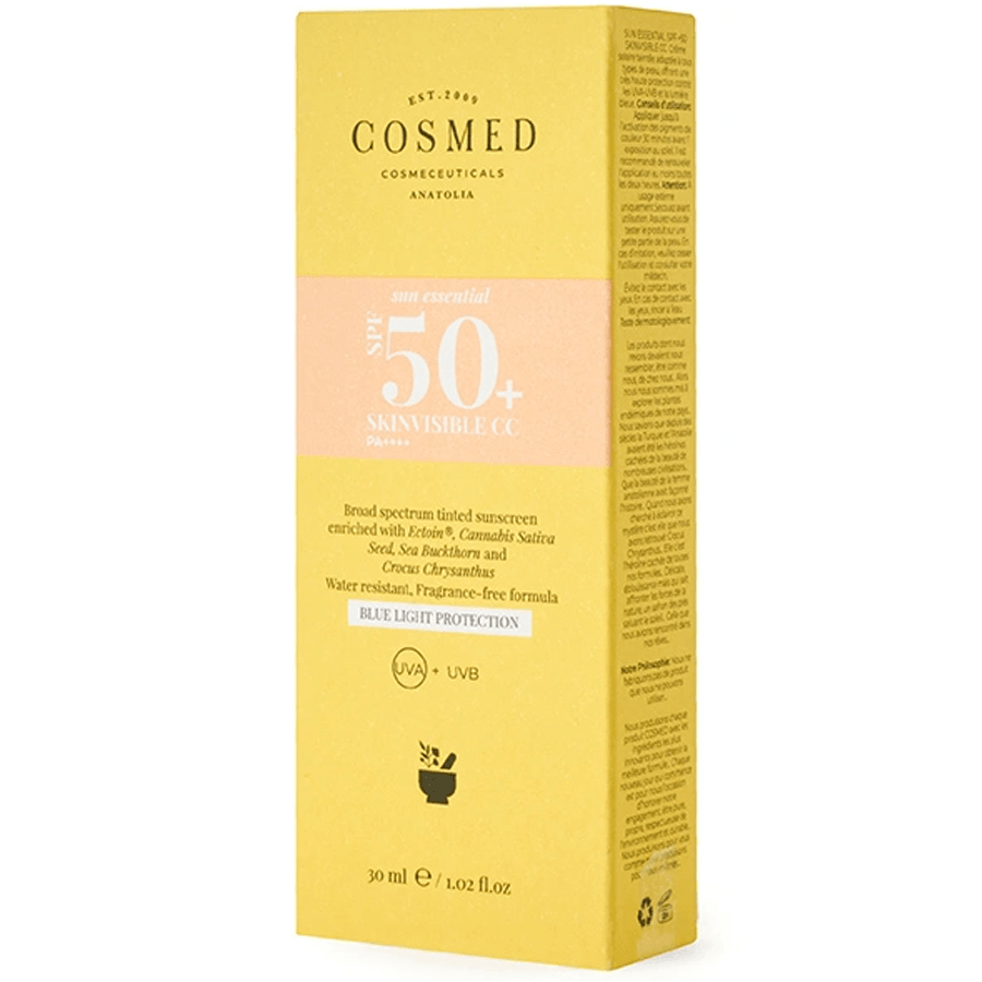 Cosmed Sun Essential SPF50+ Skinvisible CC Krem 30ml-Renkli Güneş Koruyucu