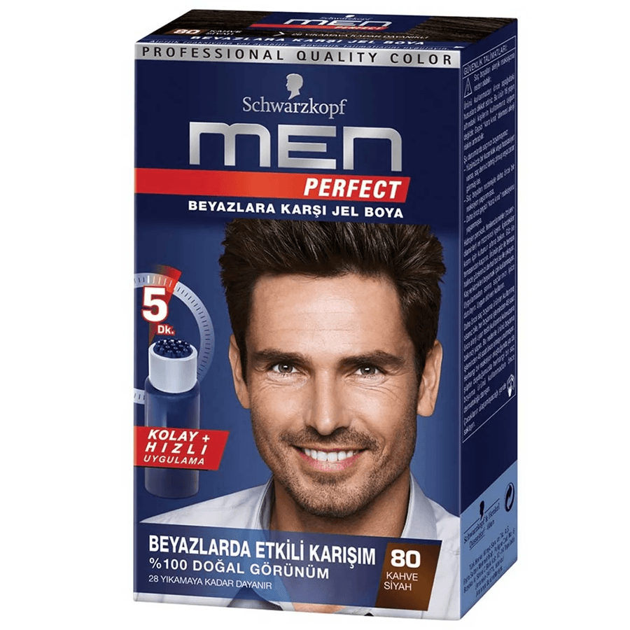 Schwarzkopf Men Perfect Jel Saç Boyası 80 Kahve Siyah