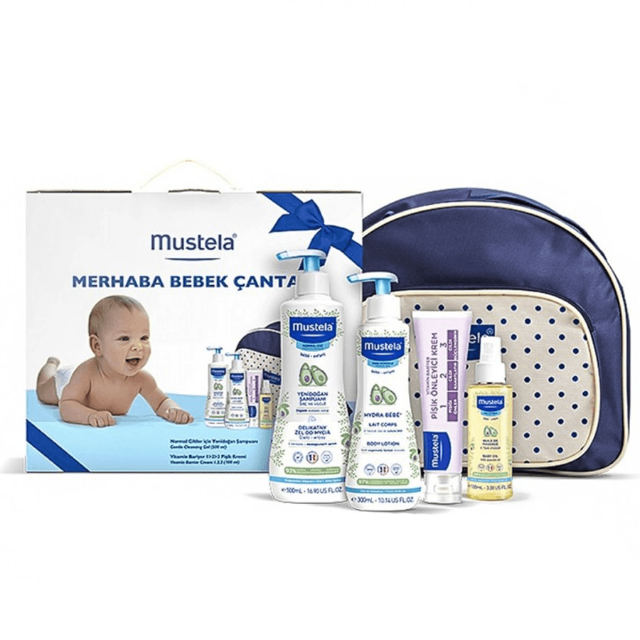 Mustela Merhaba Bebek Seti-Bebek Bakım Çantası