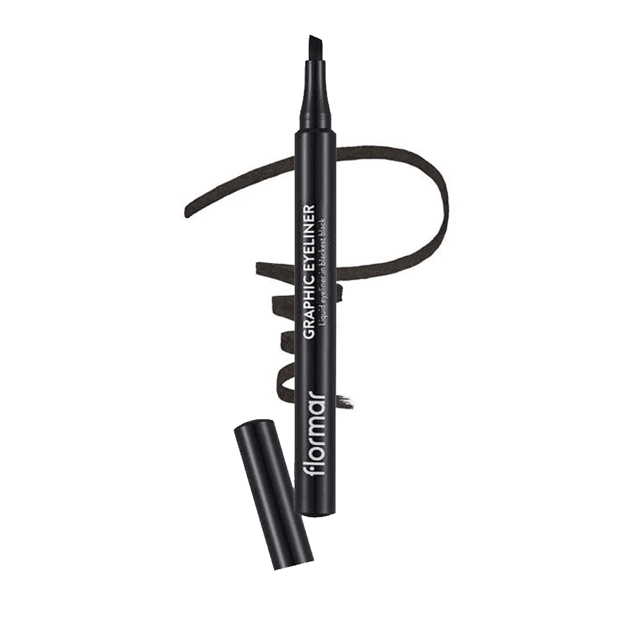 Flormar Graphic Liquid Eyeliner Kesik Uçlu Likit Göz Kalemi 001 Black