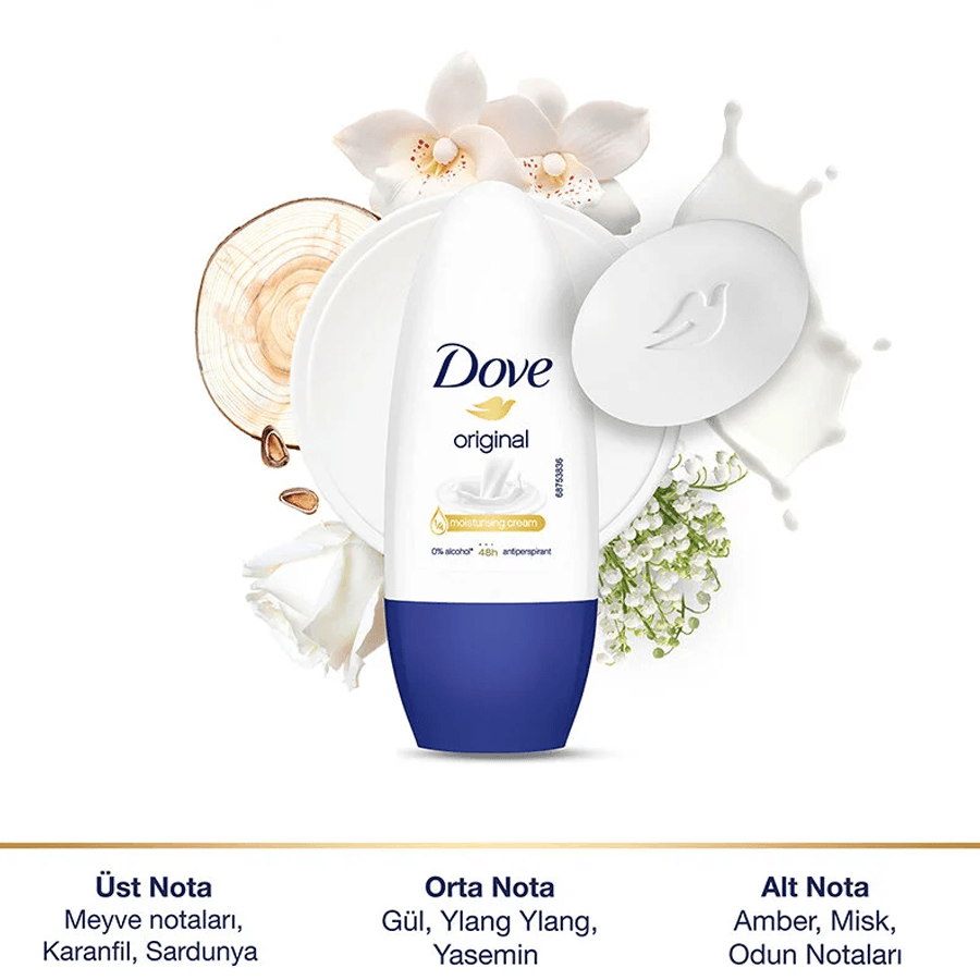 Dove Original Roll On 50ml-Nemlendirici Krem Etkili