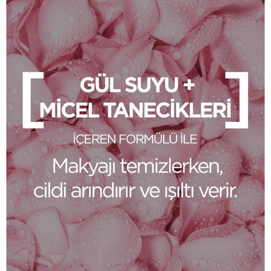 Garnier Micellar Gül Suyu Makyaj Temizleme Suyu 400ml-Yüz,Göz ve Dudak İçin