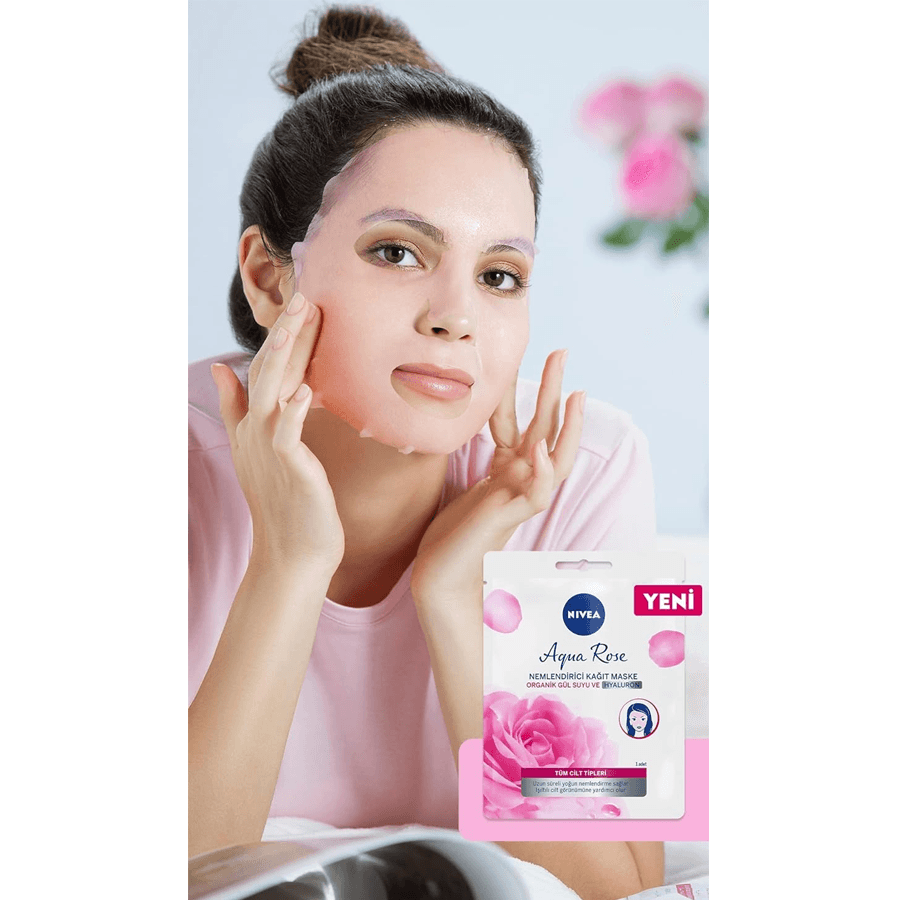 Nivea Aqua Rose Organik Gül Suyu İçeren Kağıt Maske 1 Adet