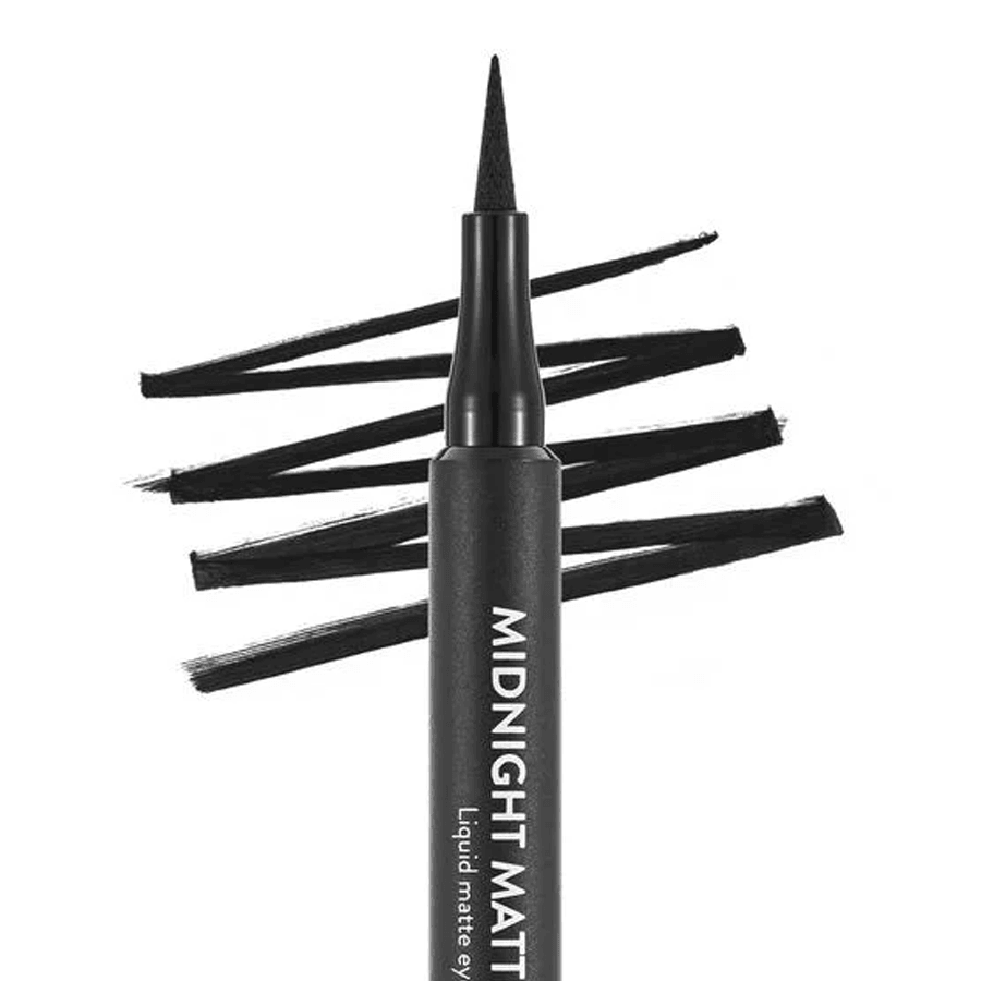 Flormar Midnight Matte Yüksek Pigmentli ve Mat Bitişli Likit Göz Kalemi 1.2ml