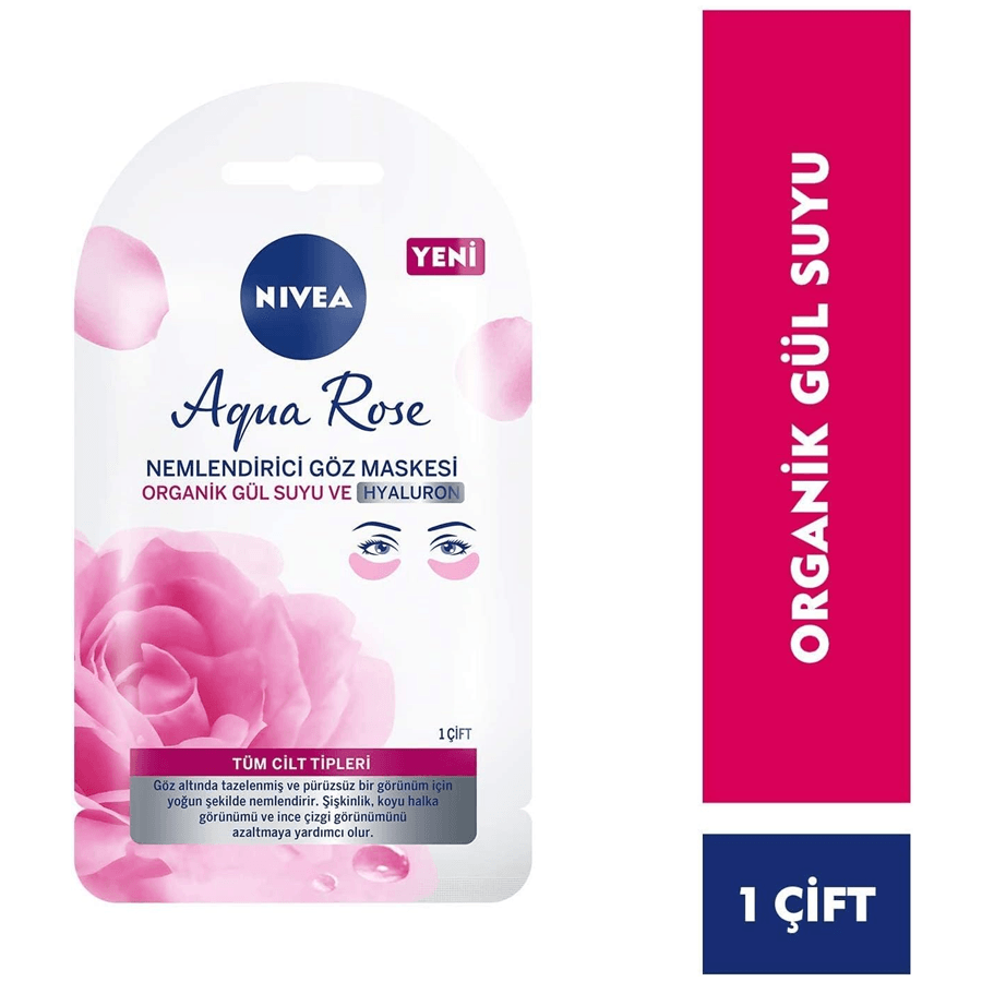 Nivea Aqua Rose Organik Gül Suyu İçeren Göz Maskesi 1 Adet