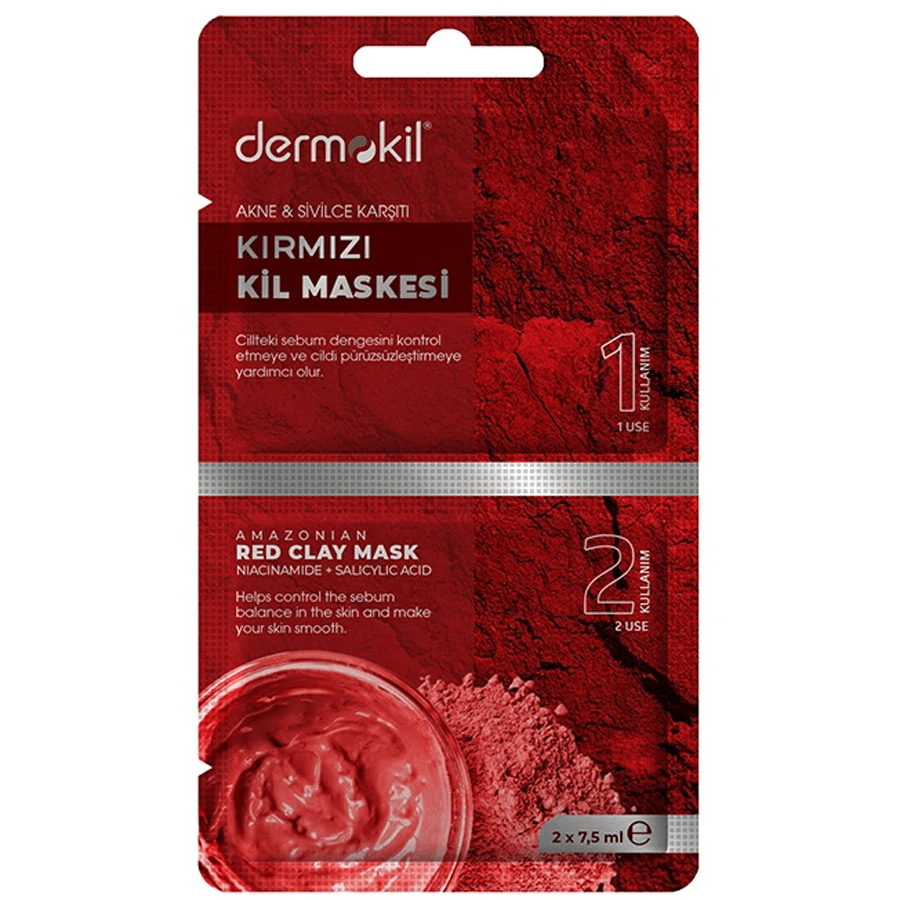 Dermokil Akne&Sivilce Karşıtı Kırmızı Kil Maskesi 7.5ml