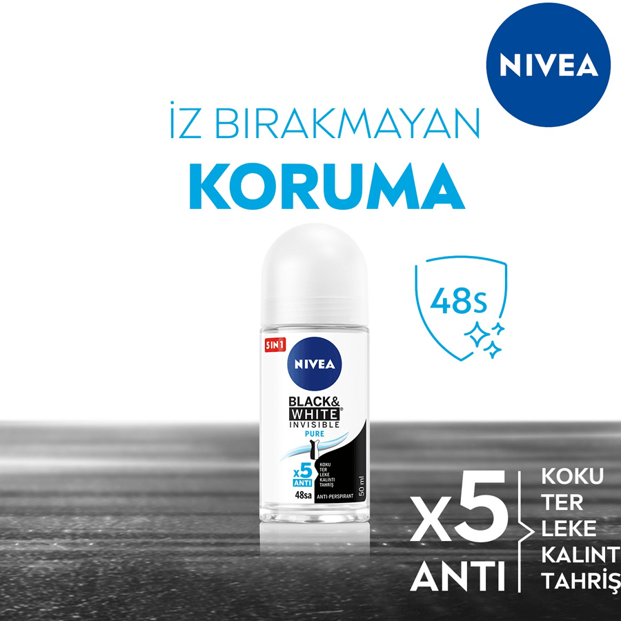 Nivea Black & White Pure Roll On 50ml-Leke Karşıtı