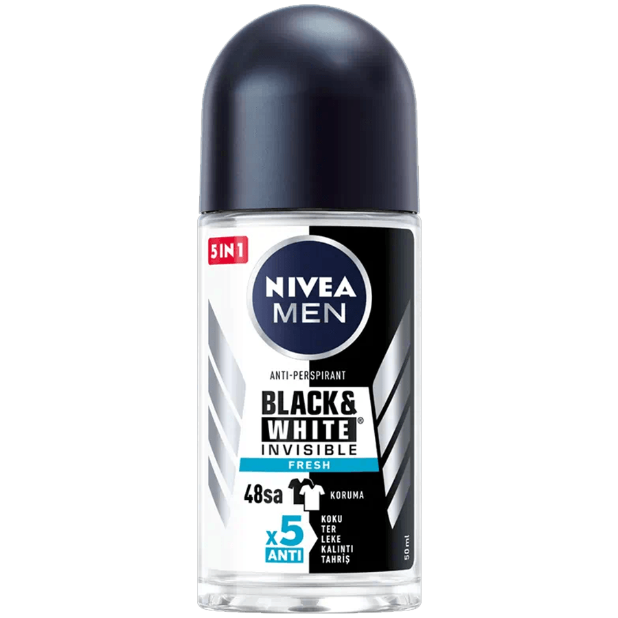 Nivea Men Black & White Fresh Roll-On 50ml-Leke Karşıtı