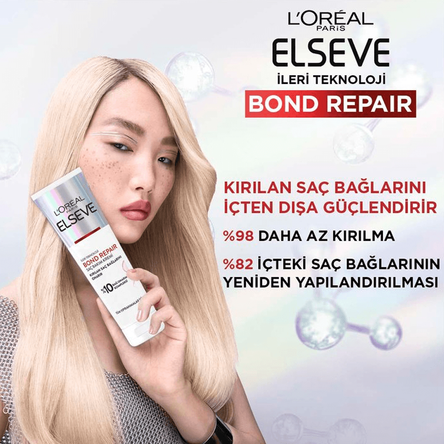 Loreal Paris Elseve Bond Repair Tüm Yıpranmalar İçin Saç Bağlarını Onarıcı Bakım Kremi 150ml