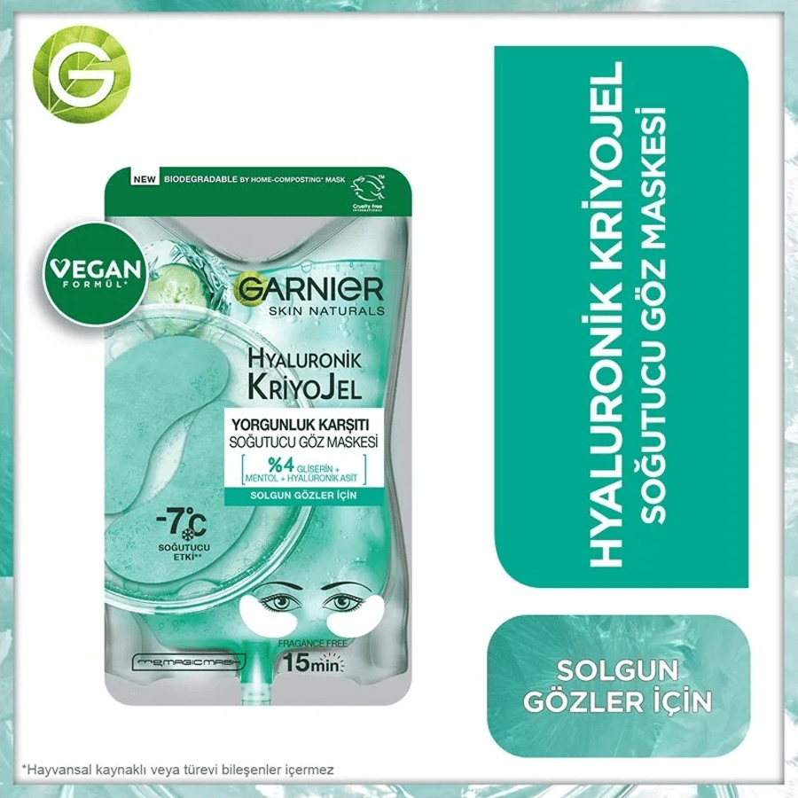 Garnier Hyaluronik KriyoJel Soğutucu Göz Maskesi 5gr-Yorgunlun Karşıtı