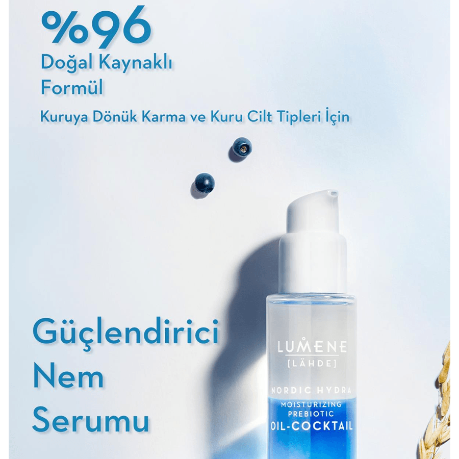 Lumene Moisturizing Prebiotic Oil-Cocktail 30ml-Prebiyotik Nem Kokteyli Serum