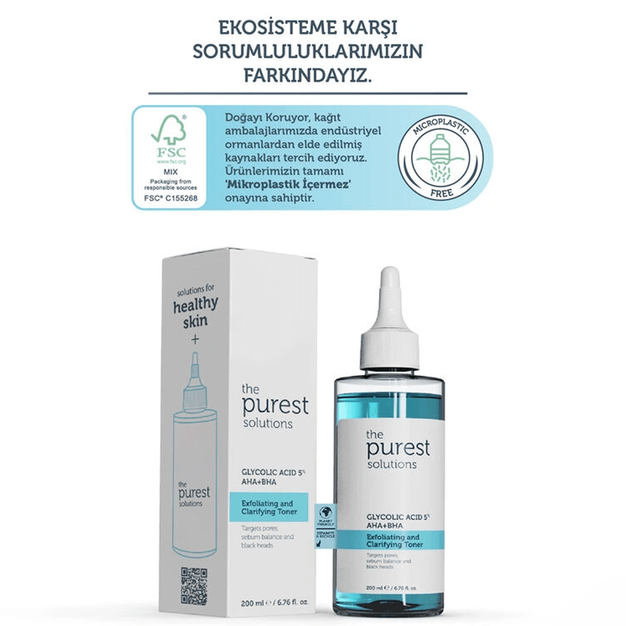 The Purest Solutions Exfoliating + Clarifying Toner 200ml-Gözenek Sıkılaştırıcı