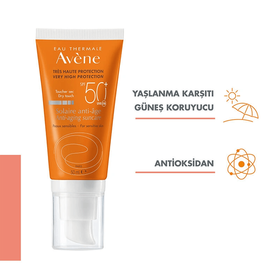 Avene Solaire SPF 50+ Yaşlanma Karşıtı Güneş Kremi 50ml