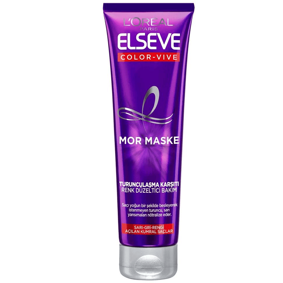 Loreal Paris Elseve Color Vive Mor Maske 150ml-Turunculaşma Karşıtı