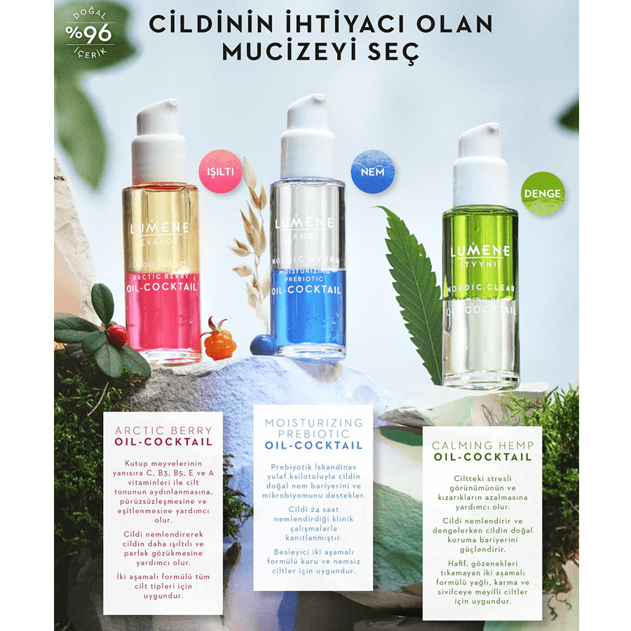 Lumene Calming Hemp Oil-Cocktail 30ml-Rahatlatıcı Bakım Kokteyli