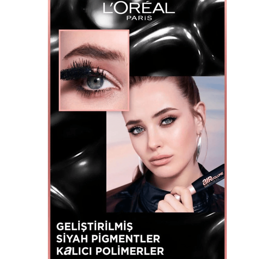 Loreal Paris Air Volume Ekstra Siyah Maskara 9,4ml-Mega Siyah