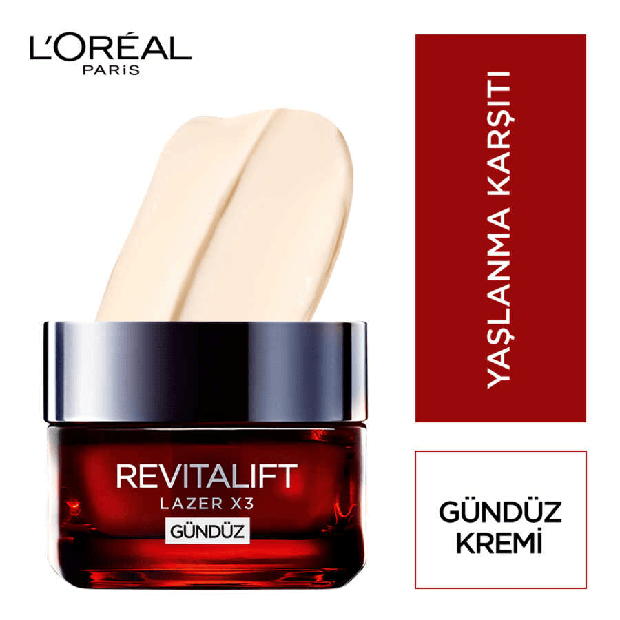 Loreal Paris Revitalift Lazer x3 Yoğun Yaşlanma Karşıtı Gündüz Bakım Kremi 50ml